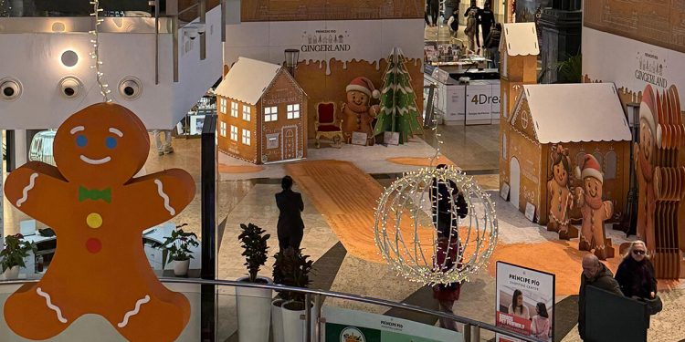 Los centros comerciales de Klépierre apuestan por la sostenibilidad para la decoración navideña. Fuente: Klépierre.