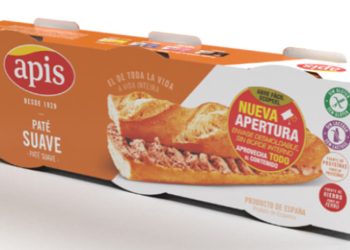 Apis avanza en sostenibilidad con un nuevo envase más eficiente para su gama de patés. Fuente: Apis.