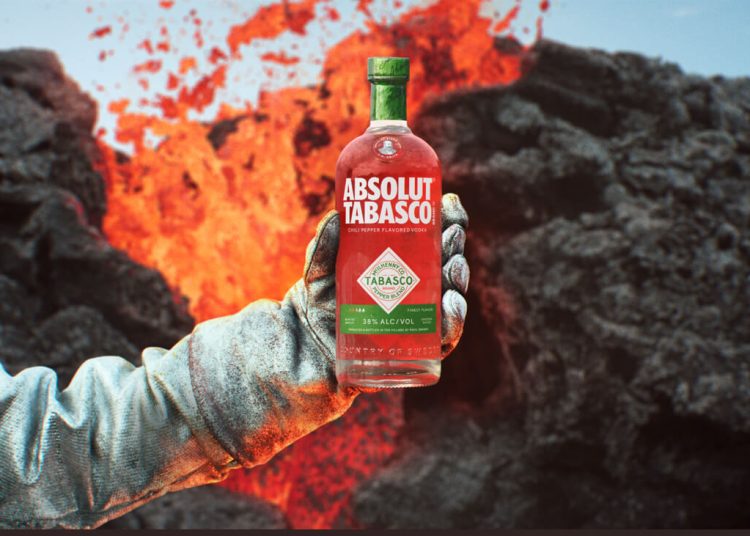 Absolut Vodka se alía con Tabasco para crear su referencia más picante. Fuente: Absolut Vodka.