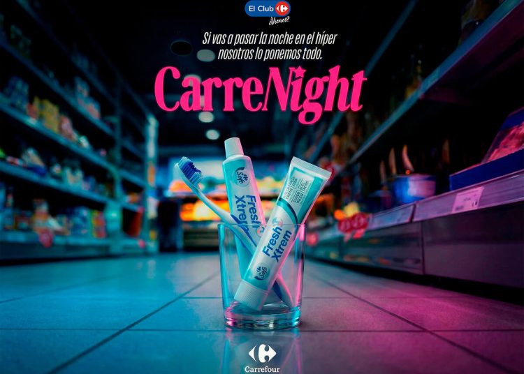 Carrefour invita a sus clientes a dormir en sus hipermercados. Fuente: Carrefour.