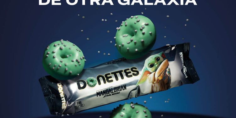 Donettes crea una nueva edición limitada de The Mandalorian de Star Wars. Fuente: Bimbo.
