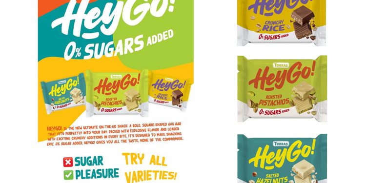 Nueva submarca internacional HeyGo! de Choclates Torras. Fuente: Chocolates Torras.