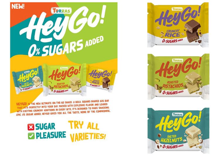 Nueva submarca internacional HeyGo! de Choclates Torras. Fuente: Chocolates Torras.