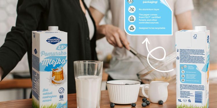 Pomurske Mlekarne se alía con SIG para lanzar innovadores envases de cartón asépticos. Fuente: SIG.