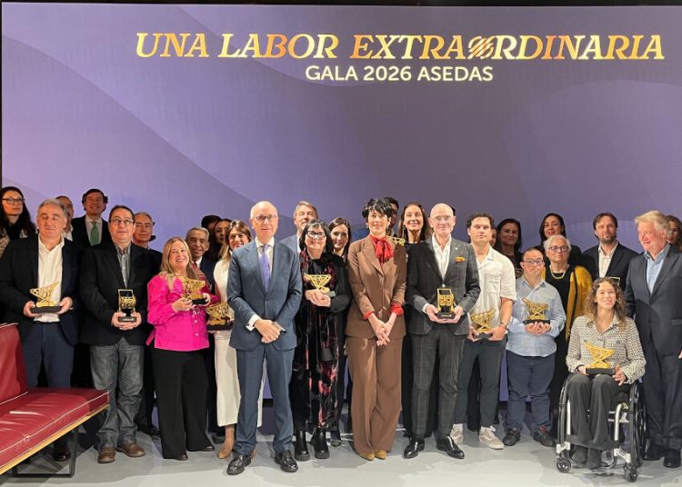 Premiados en la gala Una labor estraordinaria de Asedas. Fuente: Financial Food