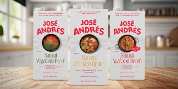 Los nuevos caldos que Grupo Gallo comercializará en EEUU lo harán bajo la marca José Andrés Foods. Fuente: Grupo Gallo.