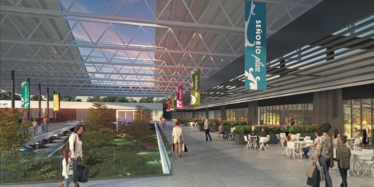 El nuevo parque comercial Señorío Plaza abrirá sus puertas el 12 de marzo. Fuente: Señorío Plaza.