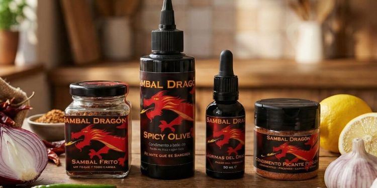 Sambal Dragón, la nueva marca española de especias picantes. Fuente. Sambal Dragón.