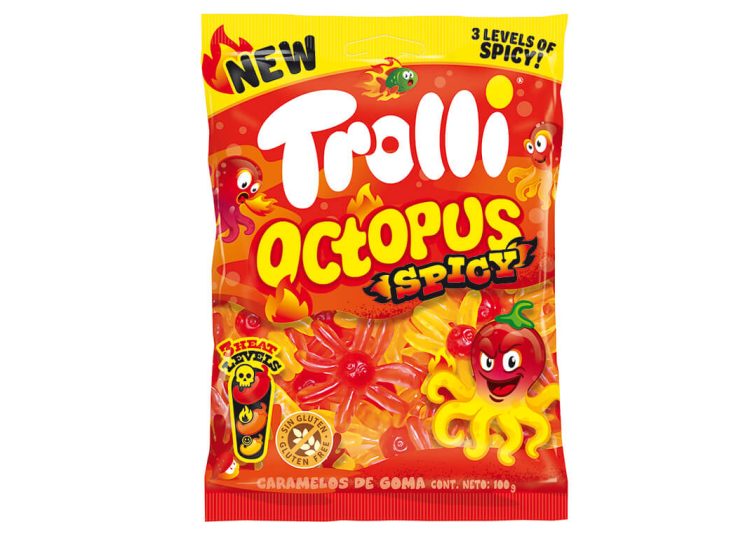 Trolli amplía su icónica familia Octopus con una referencia picante. Fuente: Trolli.
