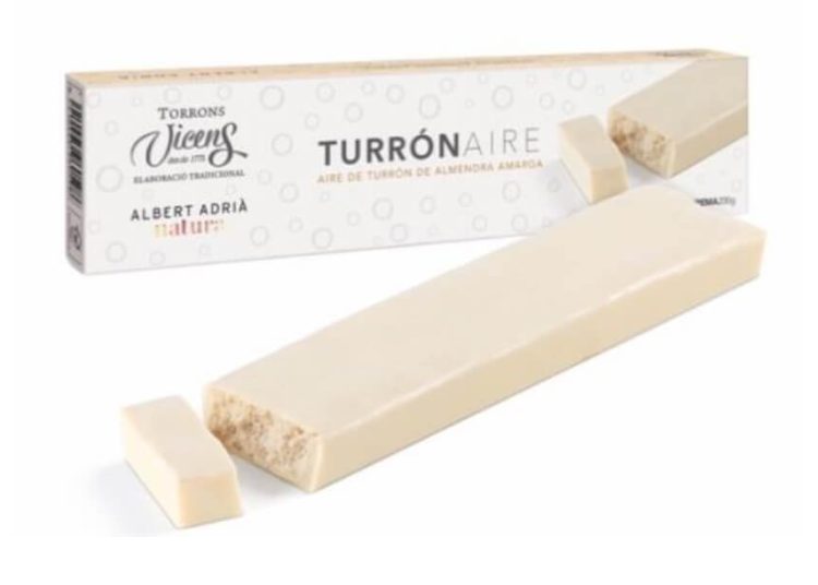 Albert Adrià y Torrons Vicens se unen para crear el turrón más ligero del mundo. Fuente: Torrons Vicens.
