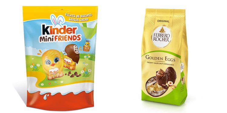 Ferrero Rocher y Kinder vuelven a sorprender con sus gamas de productos para Pascua. Fuente: Ferrero.