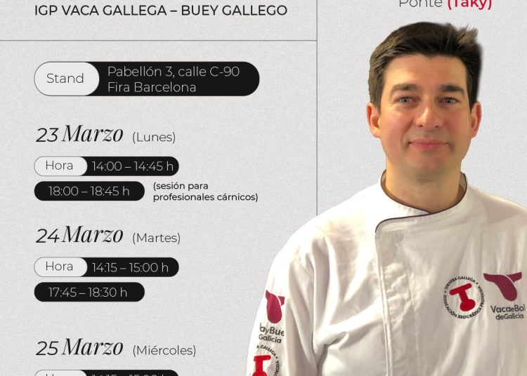 Ternera Gallega y Vaca Gallega-Buey Gallego participarán en Alimentario con un gran programa de actividades. Fuente: IGP Ternera Gallega.