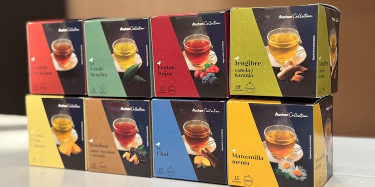 Alcampo incorpora a sus lineales una nueva gama de infusiones elaboradas en el Bierzo. Fuente: Alcampo.