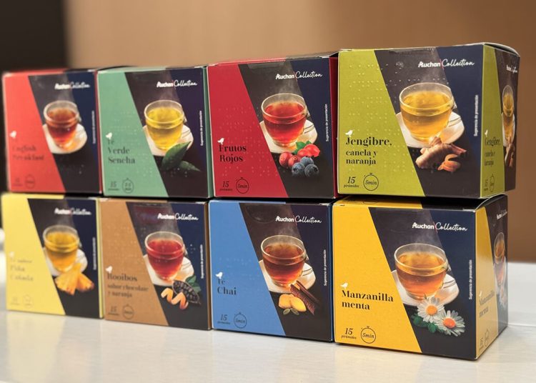 Alcampo incorpora a sus lineales una nueva gama de infusiones elaboradas en el Bierzo. Fuente: Alcampo.