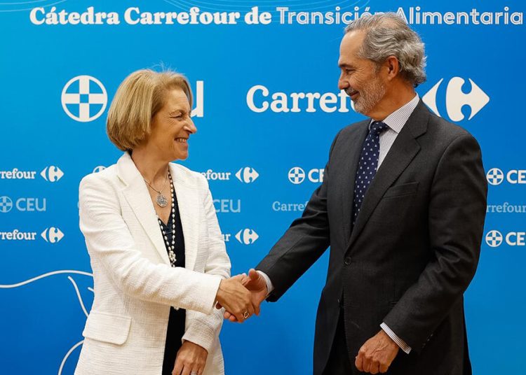 Carrefour ratifica su alianza con la Universidad CEU San Pablo para ayudar a mejorar los hábitos alimentarios. Fuente: Carrefour.