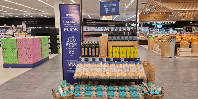 El Corte Inglés lanza una iniciativa que garantiza el precio fijo de más de 300 productos de la cesta básica. Fuente: El Corte Inglés.