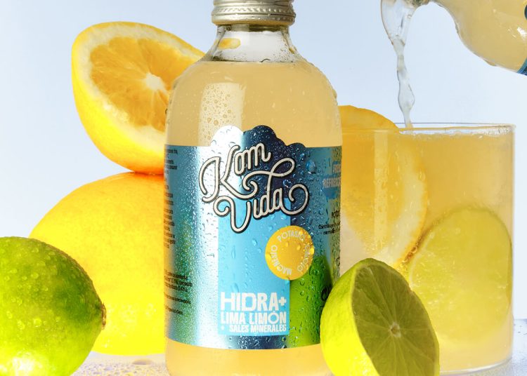 Komvida lanza la primera kombucha con electrolitos y sin azúcares añadidos. Fuente: Komvida.