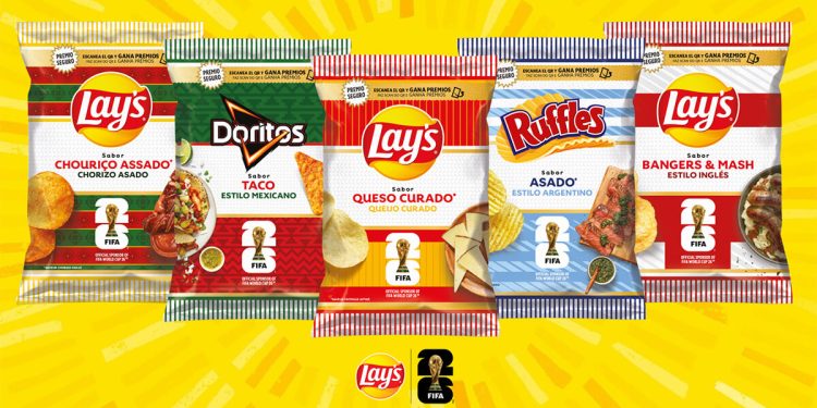Lay’s crea una edición limitada de cinco nuevos sabores con motivo de la Copa Mundial de la FIFA. Fuente: Lay's.