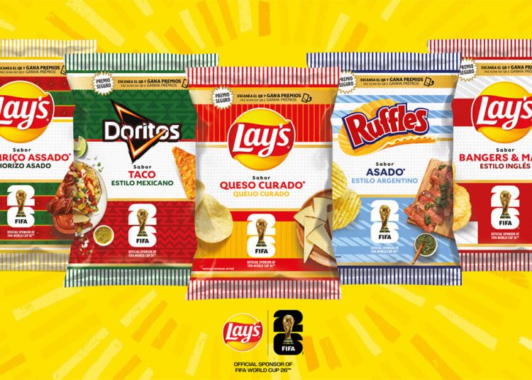 Lay’s crea una edición limitada de cinco nuevos sabores con motivo de la Copa Mundial de la FIFA. Fuente: Lay's.