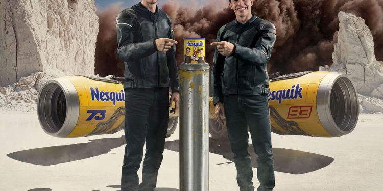 Nesquik sorprende con su nueva campaña junto a los hermanos Márquez. Fuente: Nestlé.