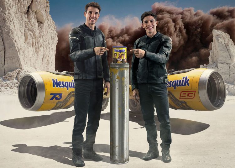 Nesquik sorprende con su nueva campaña junto a los hermanos Márquez. Fuente: Nestlé.