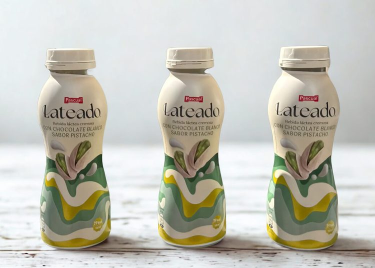 Pascual Lateado presenta una nueva bebida sabor pistacho con chocolate blanco. Fuente: Pascual.