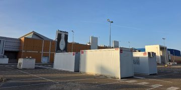 Comienza la demolición del antiguo centro comercial Plaza Imperial que acogerá el nuevo Plaza Park Zaragoza. Fuente: Plaza Park Zaragoza.