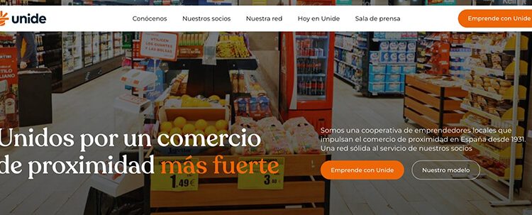 Unide avanza en su transformación digital con una nueva web corporativa y otra dirigida al consumidor final. Fuente: Unide.