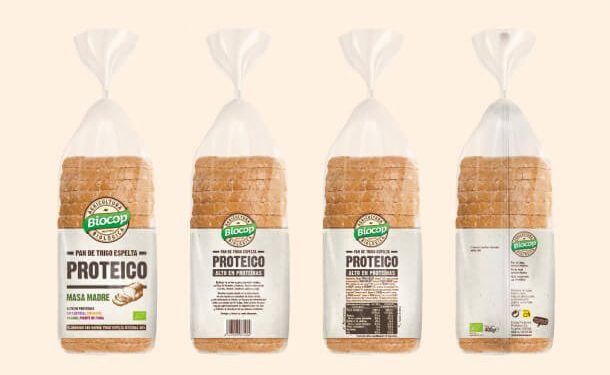 Biocop presenta el nuevo pan de trigo espelta integral proteico con masa madre. Fuente: Biocop.