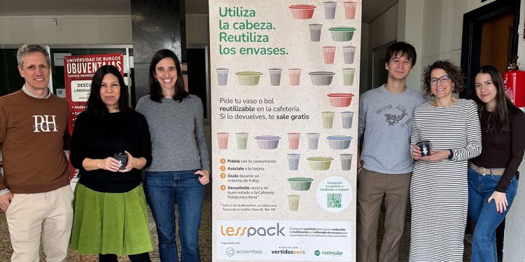 Ecoembes lleva su proyecto LessPack a la Universidad de Burgos para impulsar una economía más circular. Fuente: Ecoembes.