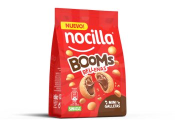 Nocilla innova en el mercado de galletas con sus nuevas Booms Rellenas. Fuente: Nocilla.