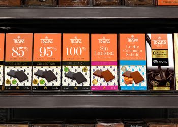 Chocolates Trapa refuerza su presencia en la distribución con su entrada en Eroski. Fuente: Chocolates Trapa.
