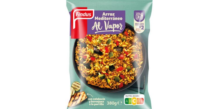 Findus amplía su gama Al Vapor con el nuevo Arroz Mediterráneo. Fuente: Findus.