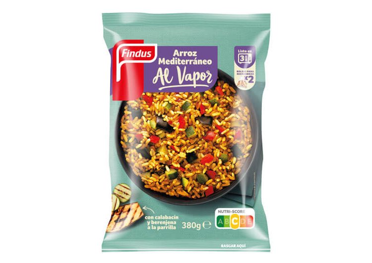 Findus amplía su gama Al Vapor con el nuevo Arroz Mediterráneo. Fuente: Findus.