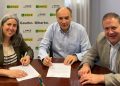 De Izda-dcha: Usue Vallejo - Alejandro Mtez. Berriochoa y José Ant. Pérez. Fuente: Eroski.