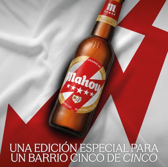 Nueva edición especial de Mahou en homenaje a Rayo Vallecano. Fuente: Mahou.