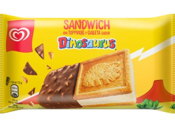 Frigo y Dinosaurus se unen para crear un nuevo helado sándwich. Fuente: Frigo.
