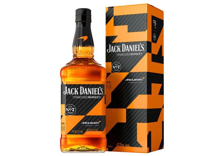 Jack Daniel’s y McLaren Fórmula 1 Team sacan al mercado una botella de edición limitada. Fuente: Jack Daniels.