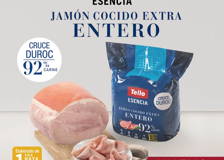 Grupo Tello reformula su Jamón Cocido Entero. Fuente: Grupo Tello.