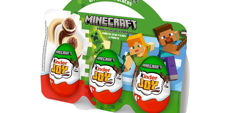 Kinder Joy lanza una nueva colección inspirada en Minecraft. Fuente: Grupo Ferrero.