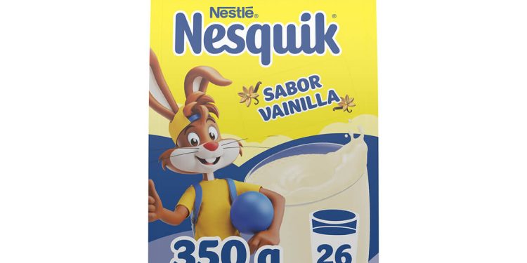 Nestlé amplía la gama de Nesquiq con el nuevo sabor a vainilla. Fuente: Nestlé.