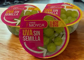 Moyca crea un nuevo formato individual para sus uvas sin semillas. Fuente: Moyca.