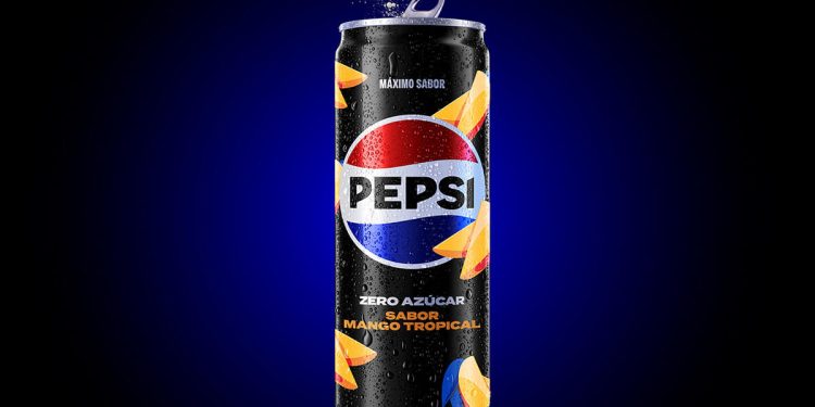 Pepsi lanza en el mercado español su nuevo Pepsi Zero Mango Tropical. Fuente: PepsiCo.