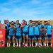 La Selección Española posa con las tabletas La Roja de Nestlé Extrafino. Fuente: Nestlé.