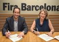Ricardo Márquez, director de Alimentaria FoodTech, y Natalia Berenguer, embajadora de Vegeta/es. Fuente: Vegeta/es.