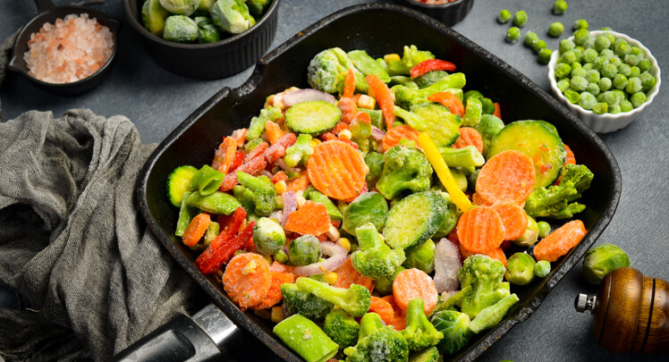 El 81% de los españoles consume verduras congeladas de forma habitual. Fuente: Asevec.
