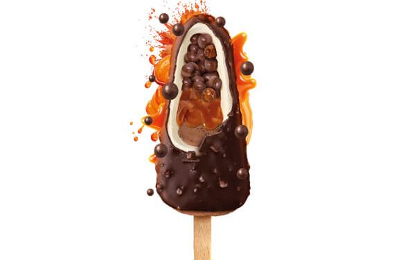 Frigo innova con Volcanix, un helado con cinco capas de sabor y textura. Fuente: Frigo.