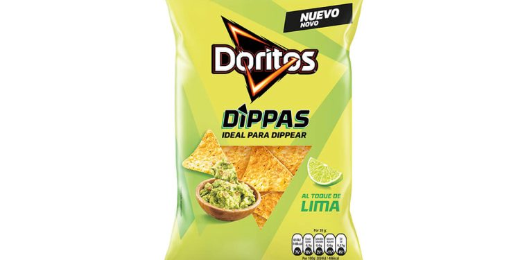 Doritos amplía la gama Dippas los nuevos nuevos Doritos Dippas Hint of Lime. Fuente: PepsiCo.