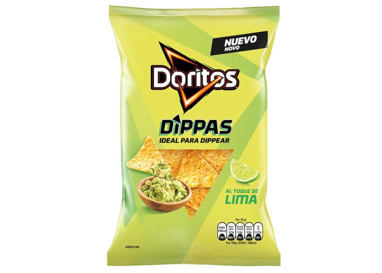 Doritos amplía la gama Dippas los nuevos nuevos Doritos Dippas Hint of Lime. Fuente: PepsiCo.