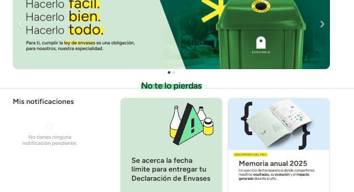 Ecovidrio crea una nueva web de empresas. Fuente: Ecovidrio.